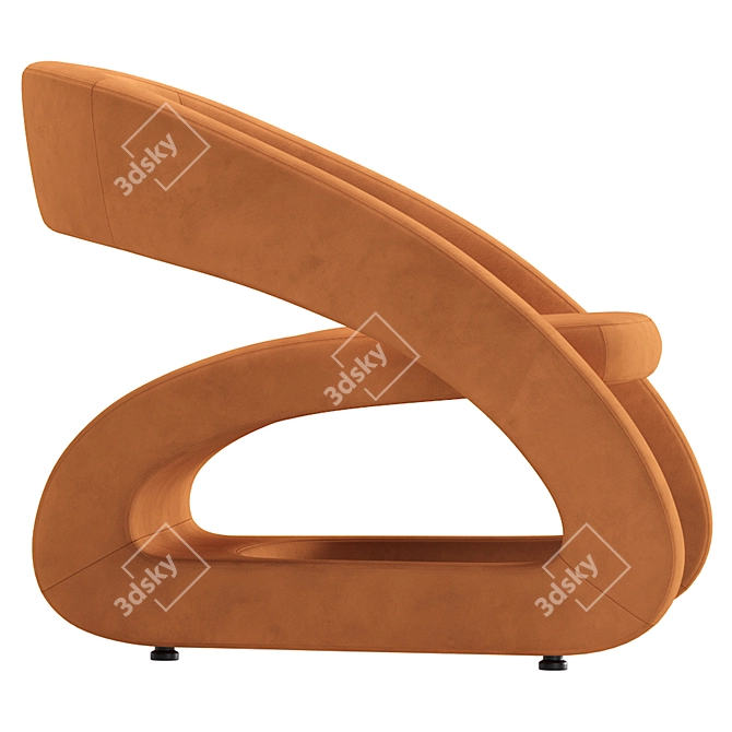 Elegant Smile Chair: The Perfect Blend of Comfort and Style 3D model image 3