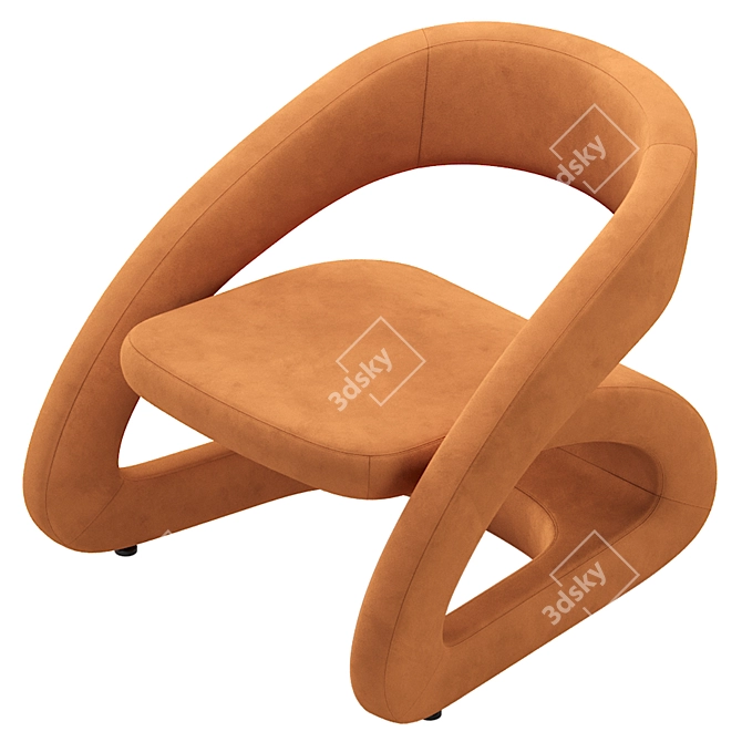 Elegant Smile Chair: The Perfect Blend of Comfort and Style 3D model image 5