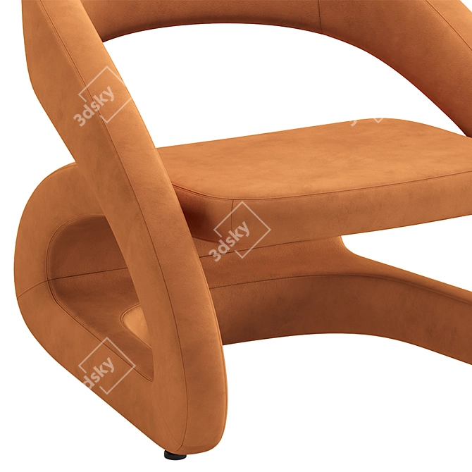 Elegant Smile Chair: The Perfect Blend of Comfort and Style 3D model image 6