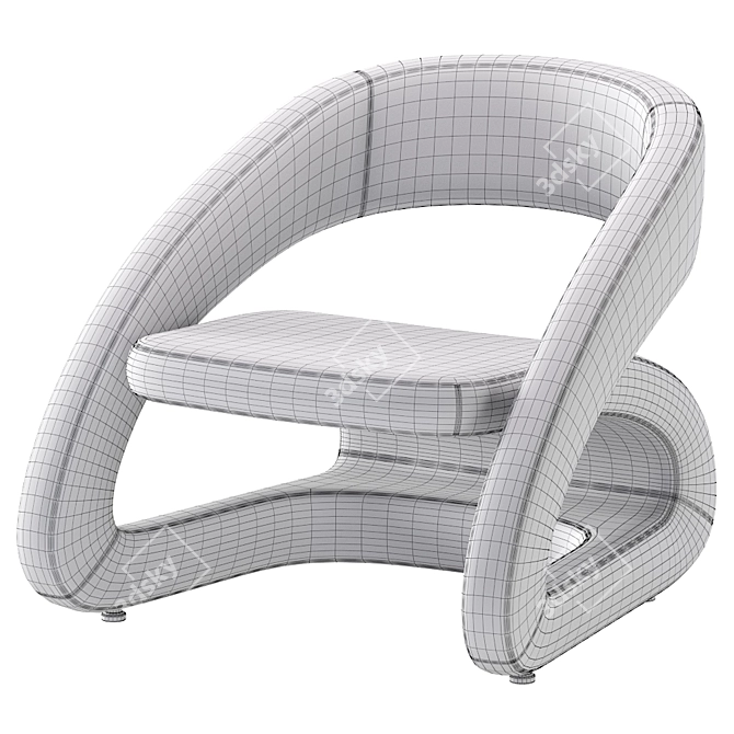 Elegant Smile Chair: The Perfect Blend of Comfort and Style 3D model image 7