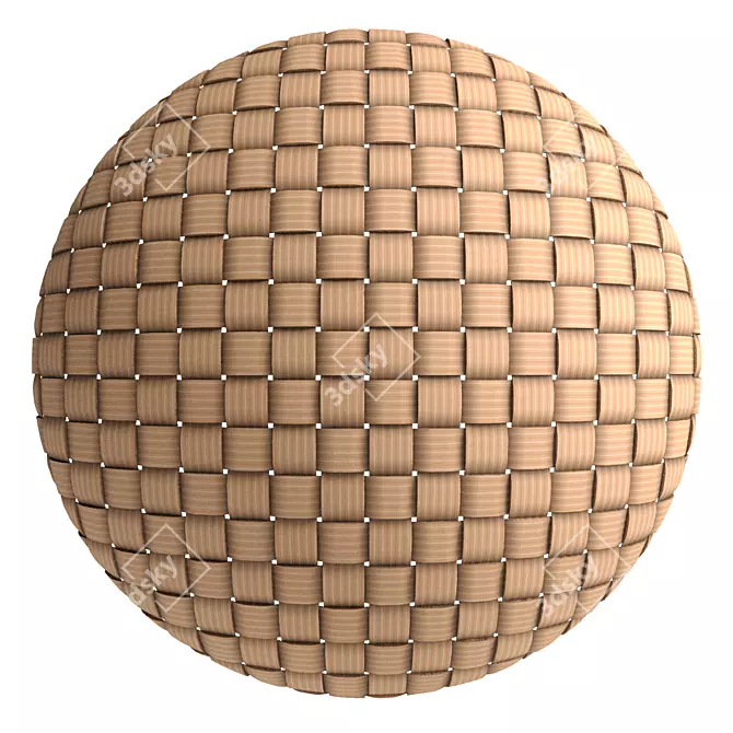 Wicker 4k PBR Materials 3D model image 3