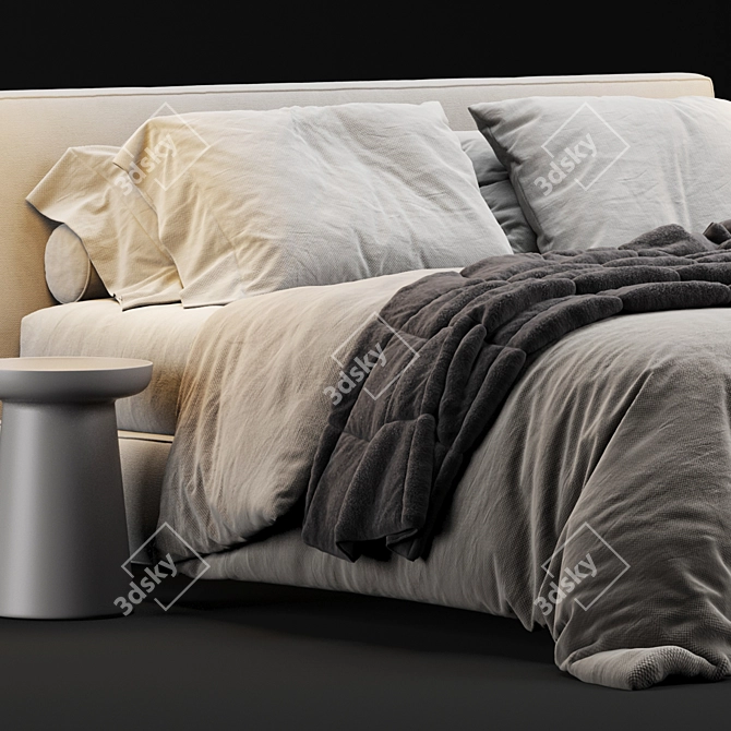 Flexteam Ray Bed: Stylish and Versatile Furniture 3D model image 2