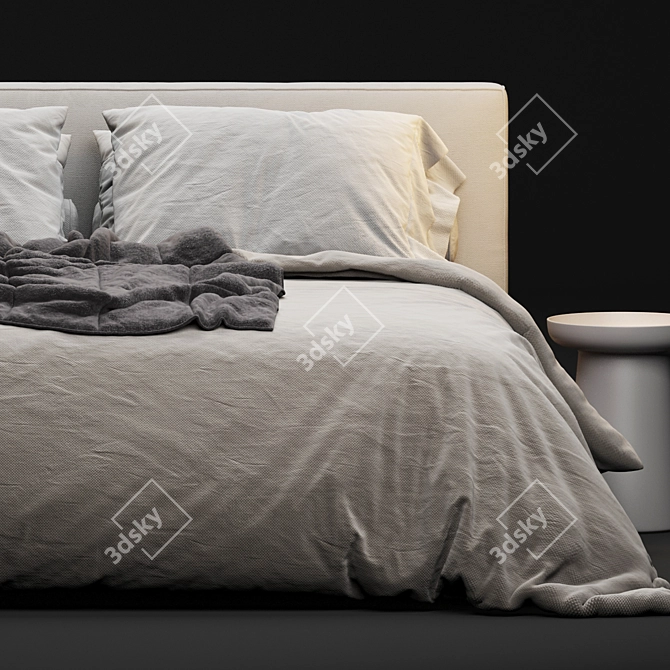 Flexteam Ray Bed: Stylish and Versatile Furniture 3D model image 3