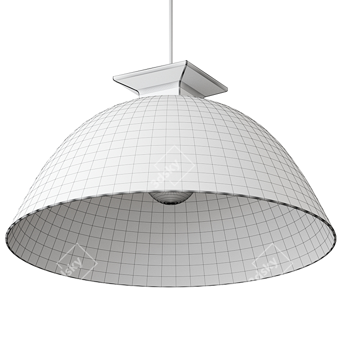 Sleek Scandinavian Pendant Light 3D model image 6