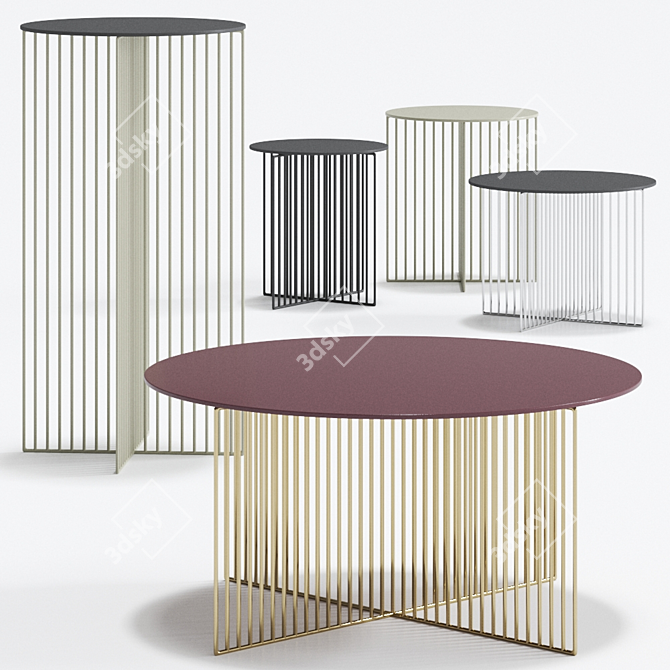 Sleek Accursio Table: Innovative Italian Design 3D model image 1