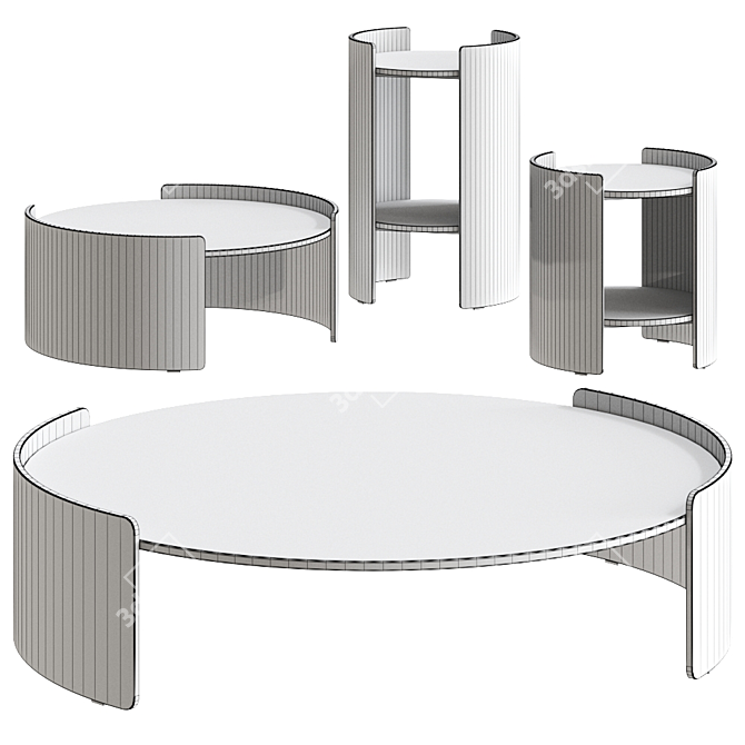 Parenthesis P10005 Table: Modern Italian Design 3D model image 4