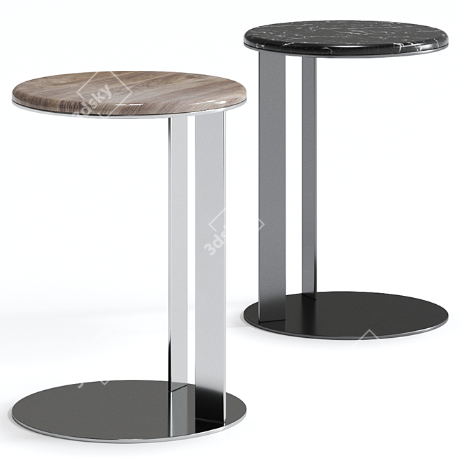 Sleek Italian Design: Vibieffe 9500 - 17 Small Table 3D model image 2