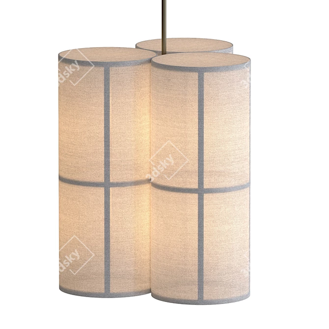 Modern Hashira Cluster Pendant Light 3D model image 1