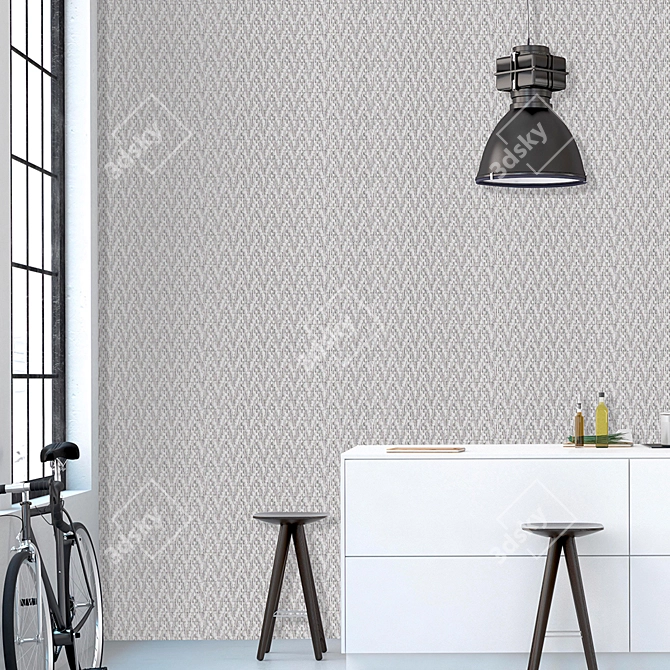 Industrial-Style Jacquard Wallpaper Collection 3D model image 3