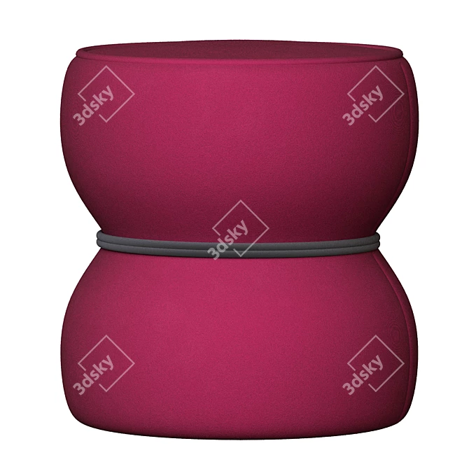 Modern Rope Pouf 3D model image 2