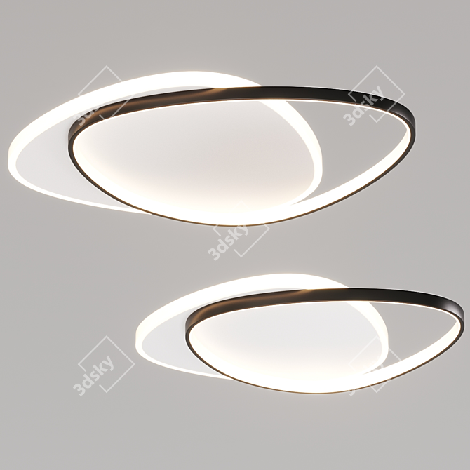 Modern LED Ceiling Lamp - Multiple Color Options (55x46 cm) with Link 3D model image 2