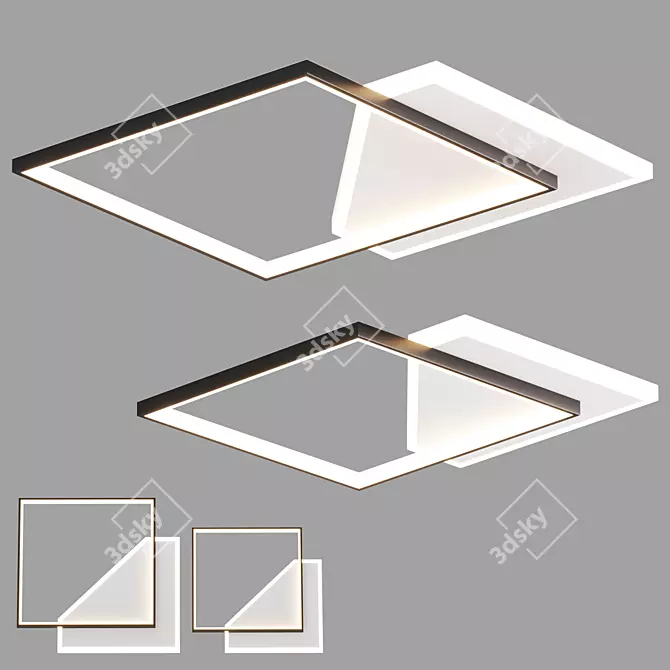 Aliexpress Ceiling Lamp: 3 Colors, Various Sizes 3D model image 1