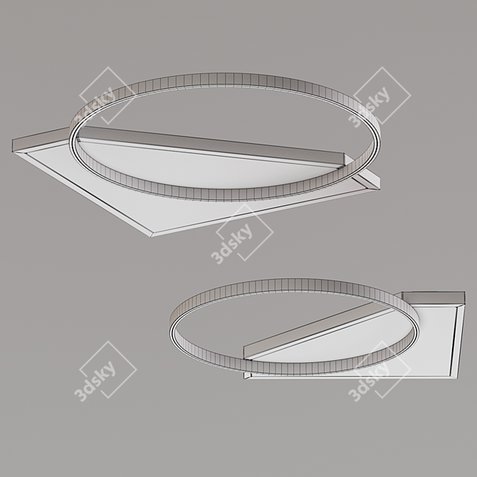 Elegant Ceiling Lamp with 3 Color Lights 3D model image 2