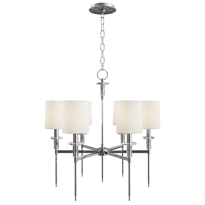 Hudson Valley Amherst 8516: Elegant Faux Silk Chandelier 3D model image 1