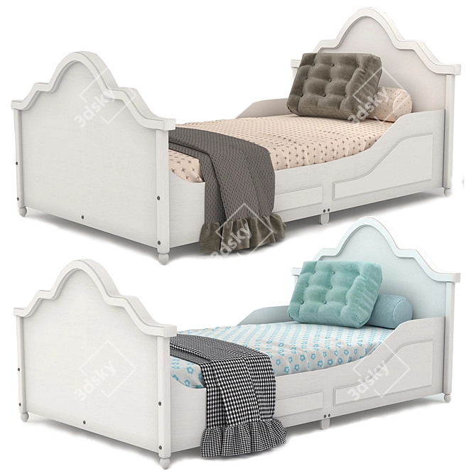 KidKraft Raleigh White Toddler Bed 3D model image 2