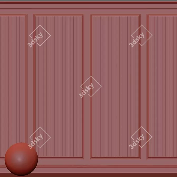 Decorative Plaster with Elegant Molding 3D model image 3