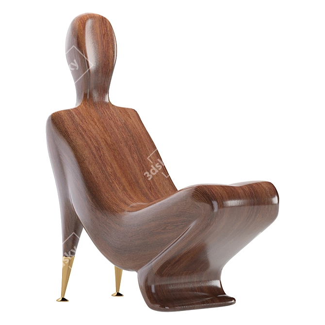 Elegant Lotus Armchair by Christopher Guy 3D model image 1