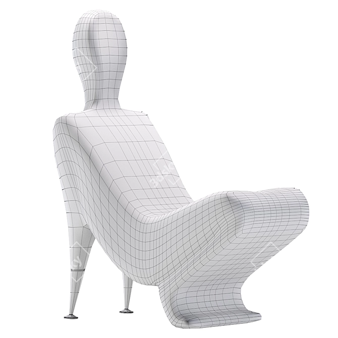 Elegant Lotus Armchair by Christopher Guy 3D model image 6