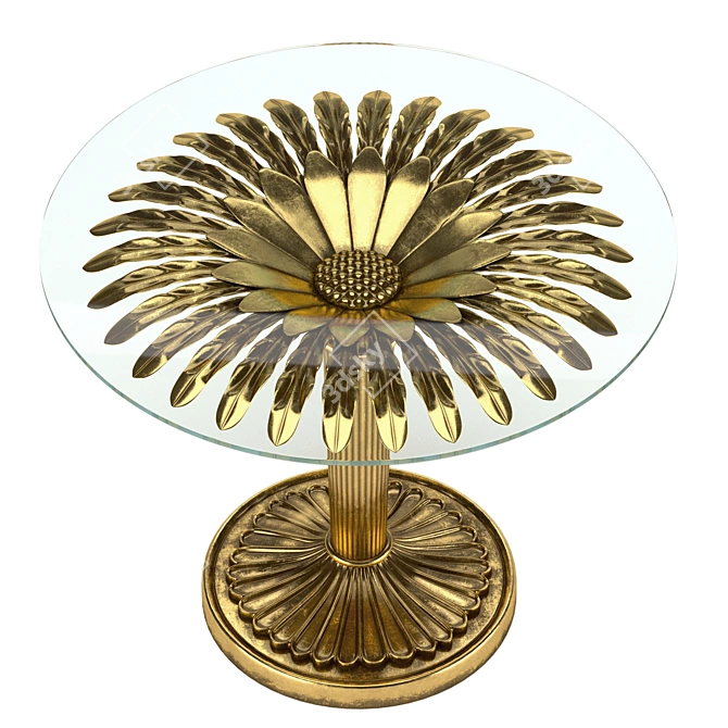 Round Flower Table: 840x840x740 mm 3D model image 3