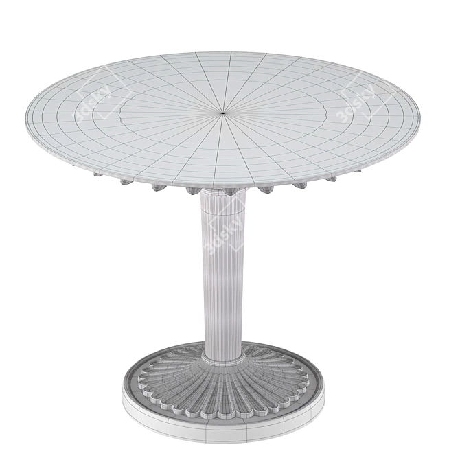 Round Flower Table: 840x840x740 mm 3D model image 4