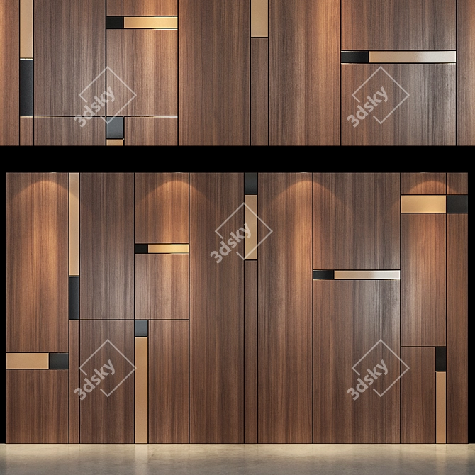 Modern Wall Panel 42: Design Excellence 3D model image 1