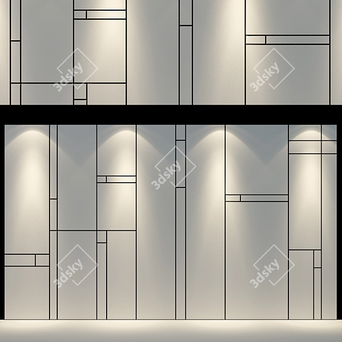 Modern Wall Panel 42: Design Excellence 3D model image 2