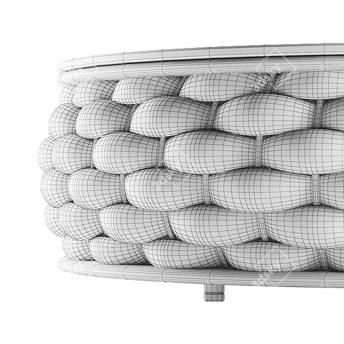 Stylish Patio Sofa: Stirling Rope Woven Loveseat 3D model image 6