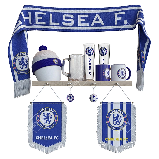 Official Chelsea FC Merchandise 3D model image 1