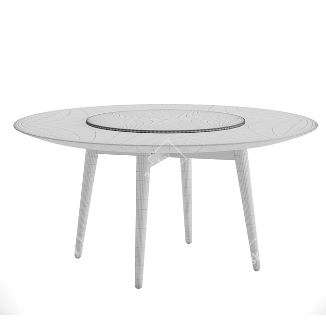 Wilson Round Dining Table (160 cm) 3D model image 2