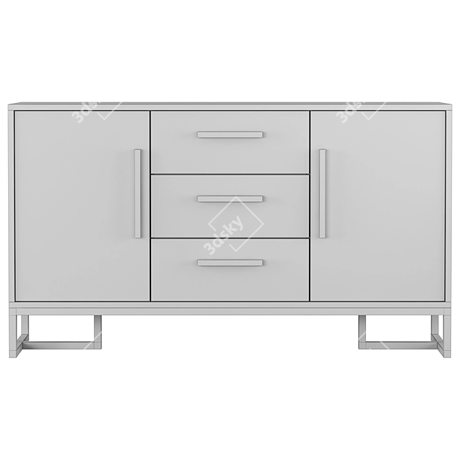 Elegant 59" Buffet Sideboard 3D model image 3