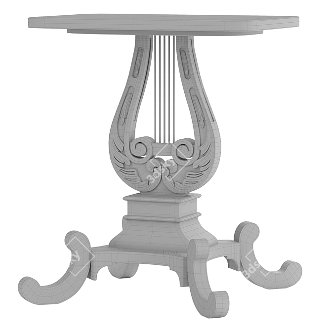 Lira Compact Table: 590х555х700 mm 3D model image 4