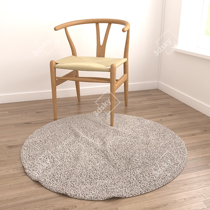 Versatile Round Rug Set 3D model image 4