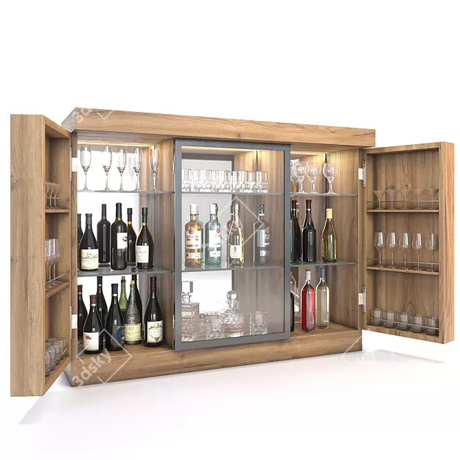 Contemporary Bar Cabinet - Giulia Novars 3D model image 1