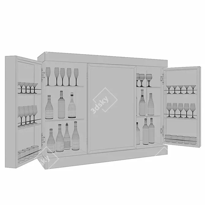 Contemporary Bar Cabinet - Giulia Novars 3D model image 6