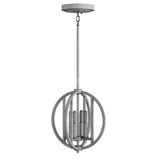 Stacked Luminaires Mini Chandelier 3D model image 3