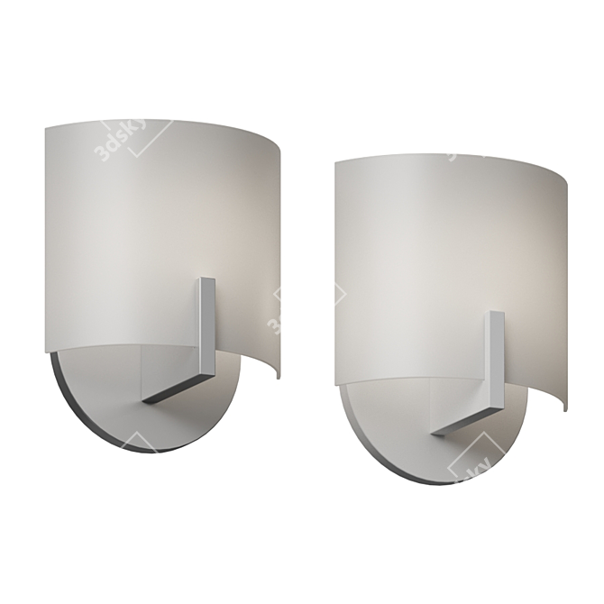 Scudo LED Wall Light 3D model image 2