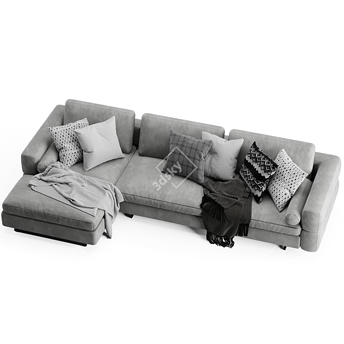 Elegant Bonaldo Ever More Sofa 3D model image 4