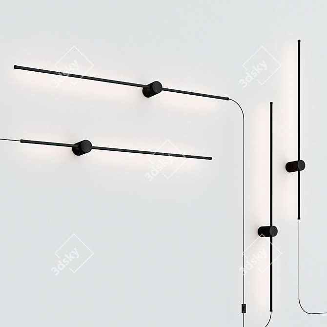 Modern LED Plug-in Wall Sconce 3D model image 1