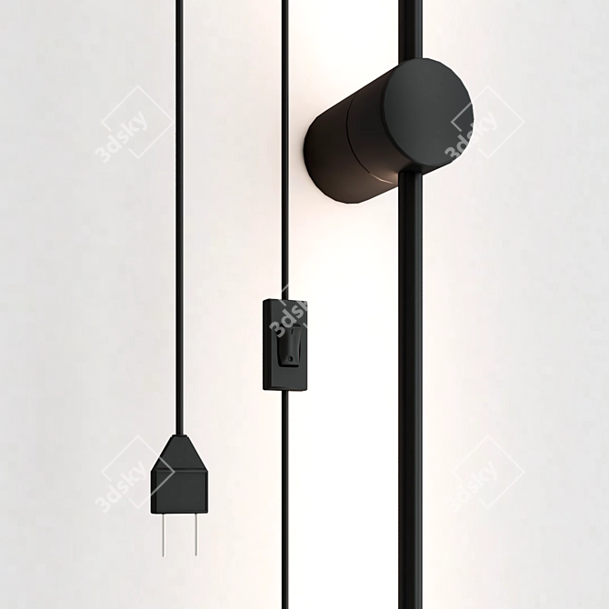 Modern LED Plug-in Wall Sconce 3D model image 4