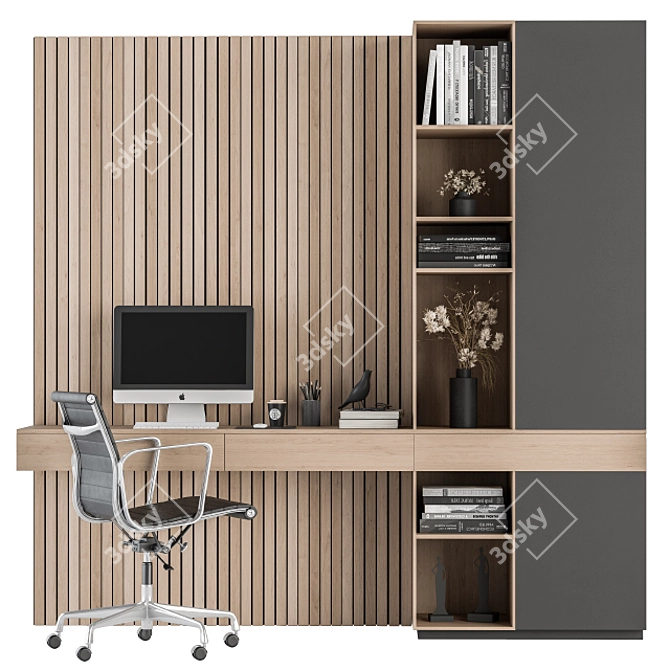 Elegant Workplace Solution: Home Office 23 3D model image 1