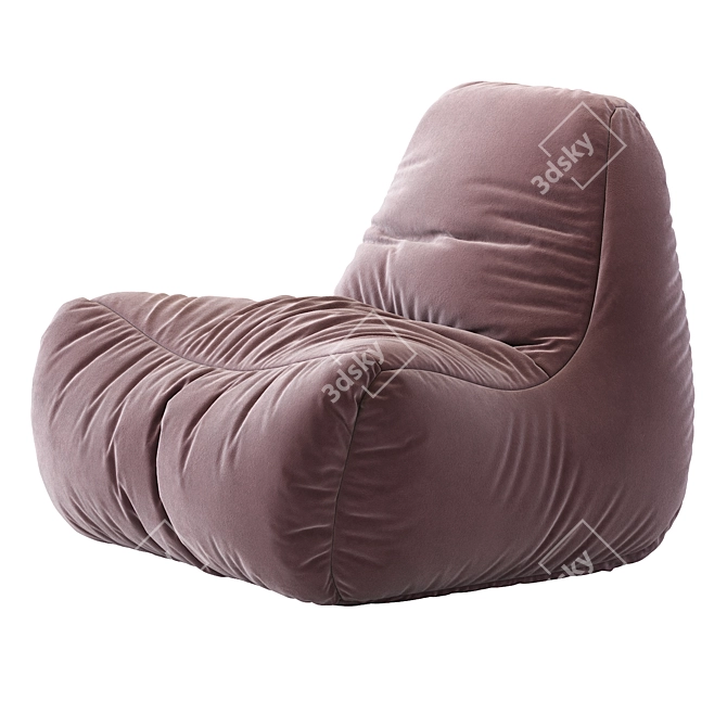 Cozy Lounge Bean Bag Chair 3D model image 2