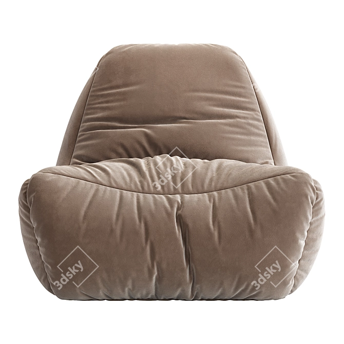 Cozy Lounge Bean Bag Chair 3D model image 3