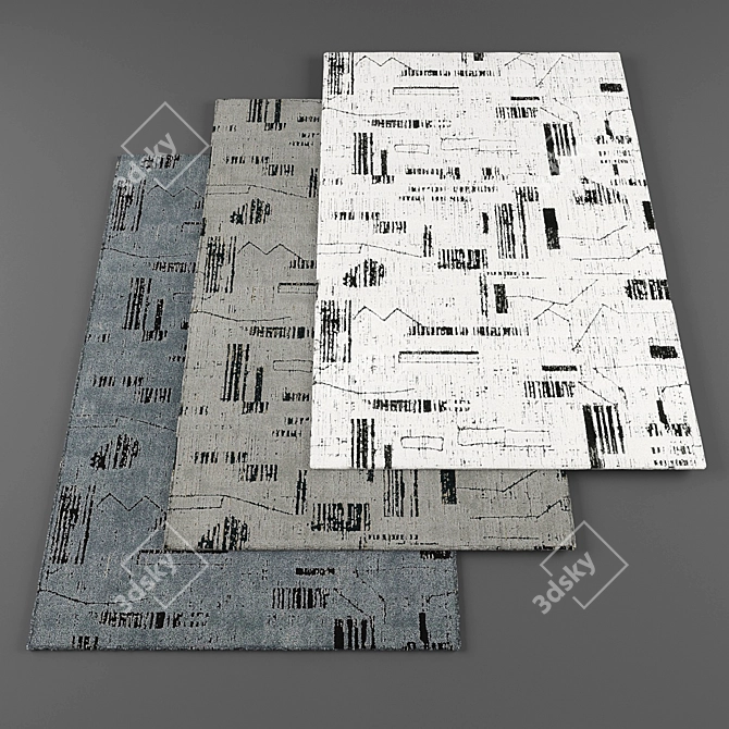 Modern Rug Set | High-Resolution Texture Bundle 3D model image 1