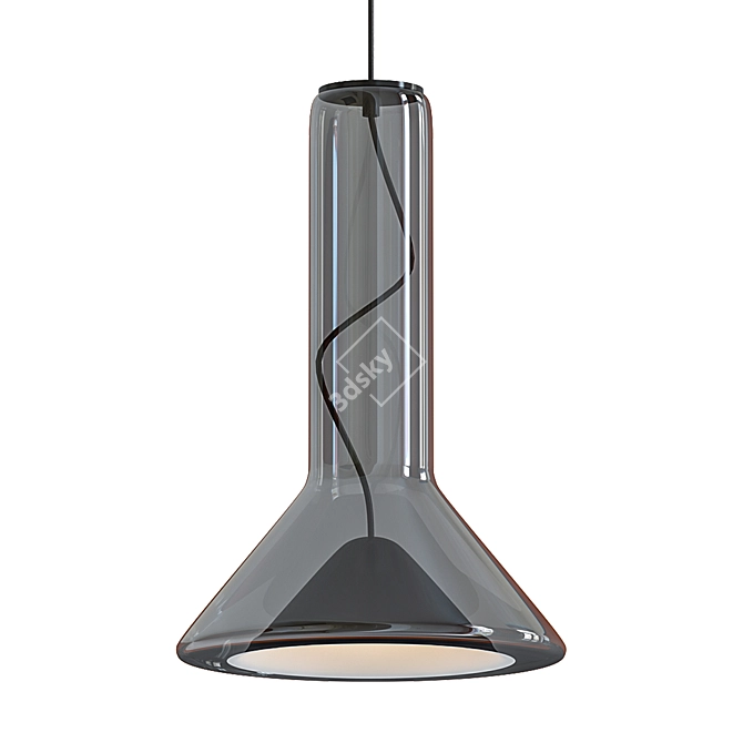 Elegant Whistle Medium Pendant Light 3D model image 1