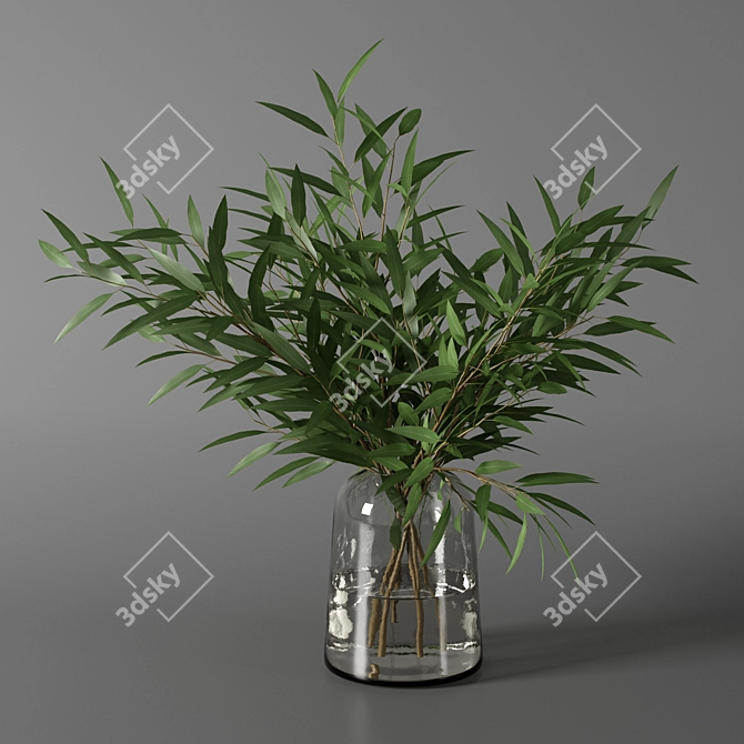 Elegant 16" Decorative Vase 3D model image 1