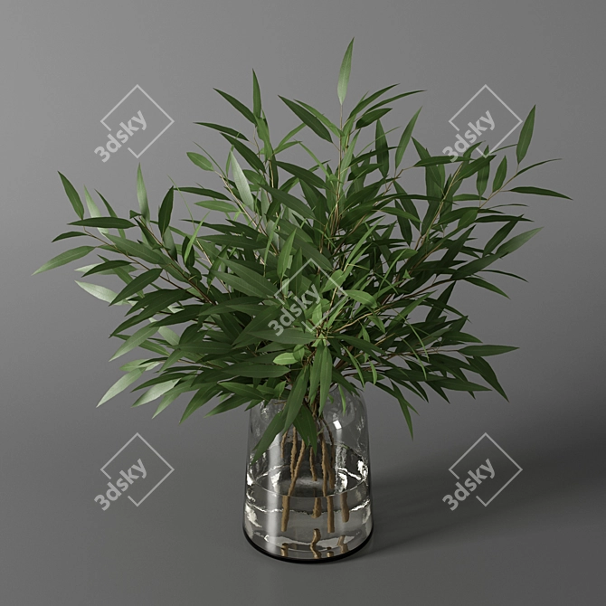 Elegant 16" Decorative Vase 3D model image 2