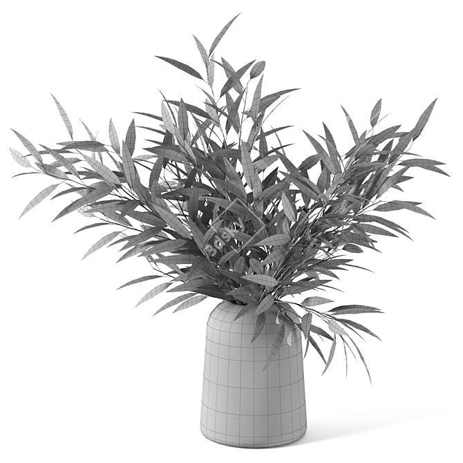 Elegant 16" Decorative Vase 3D model image 7