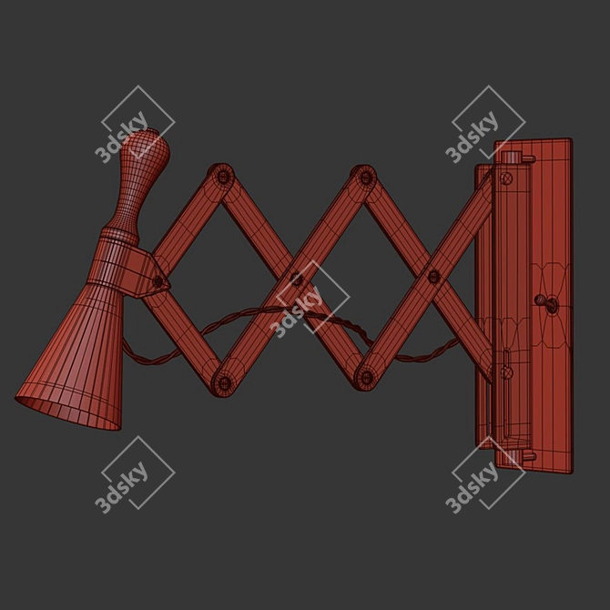 Allied Maker Accordion Sconce 3D model image 2