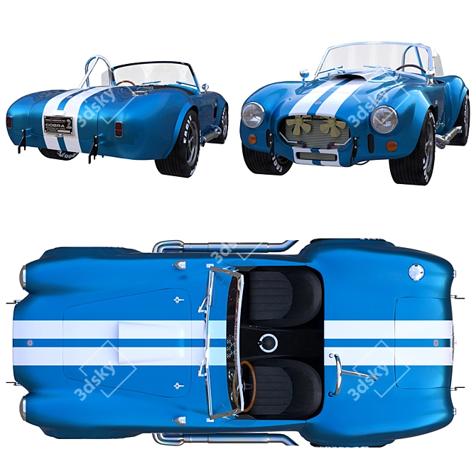 Classic Shelby Cobra 427: Ultimate Power and Performance 3D model image 2