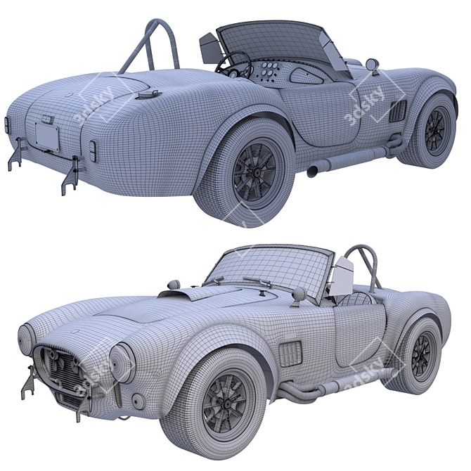 Classic Shelby Cobra 427: Ultimate Power and Performance 3D model image 4